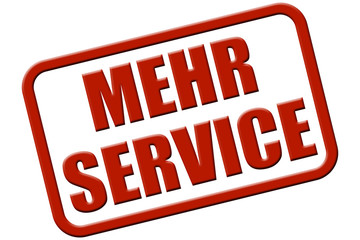 Stempel rot rel MEHR SERVICE