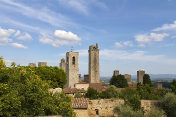 Fototapeta na wymiar Wieże San Gimignano, Toskania