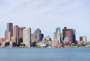 Urban city skyline over sea