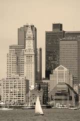 Boston in black and white