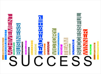 colorful SUCSESS text barcode, vector