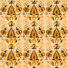 Asian decorative floral seamless pattern