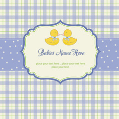 baby twins shower card