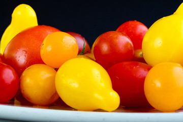 yellow and red cherry tomatoes