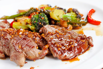 meat with vegetables