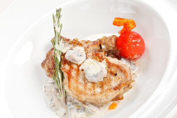 steak with vegetables