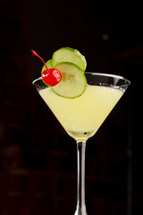 cocktail with cucumber