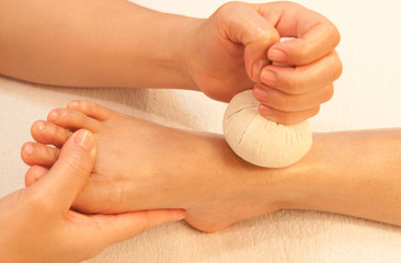 reflexology foot massage, spa foot treatment by ball herb,Thaila