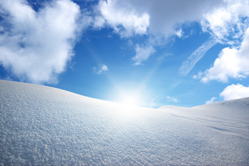 Snow hills.