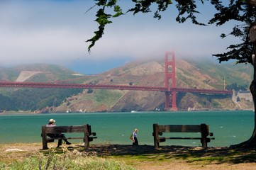 Panchine e relax al Golden Gate