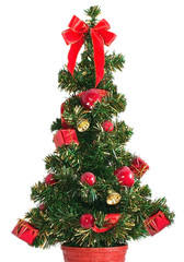 Christmas tree on white