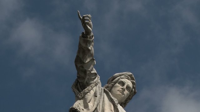 Statue of Columbus in Santa Margherita, Italy