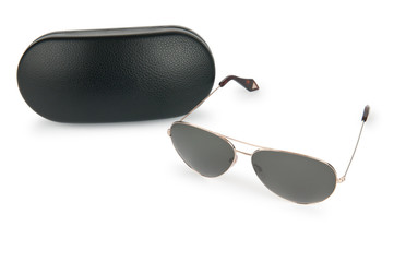 Elegant sunglasses isolated on white