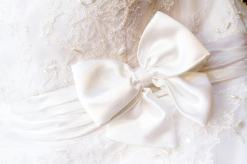 Fototapeta na wymiar Wedding dress bow