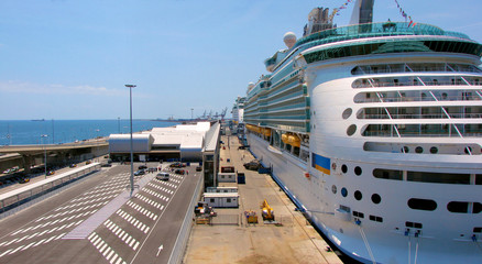 passenger port in Barcelona, Spain
