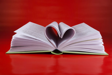 Book with a heart-shaped pages.