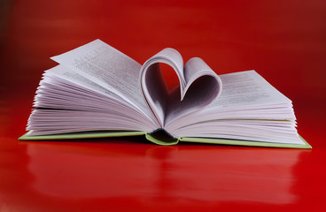 Book with a heart-shaped pages.