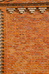 red bricks old wall background