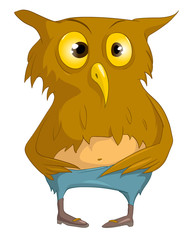Cartoon Character Funny Owl