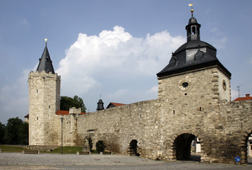 Obraz premium Inneres Frauentor in Mühlhausen (Thüringen)