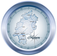 Hessen Kompass blau in SVG