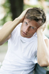 Sportler macht Pause