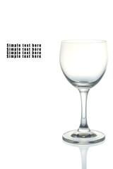 Empty wine glass, isolated on a white background