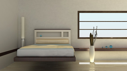 abstract bedroom interior