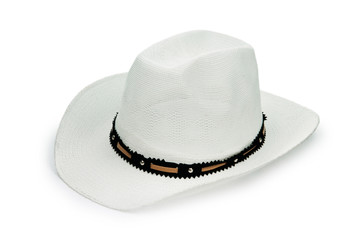 White lined hat isolated