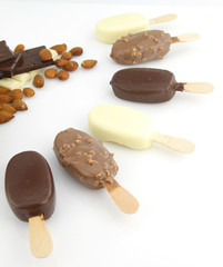 Set of various ice creams