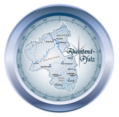Fototapeta na wymiar Rheinand-Pfalz blau in SVG