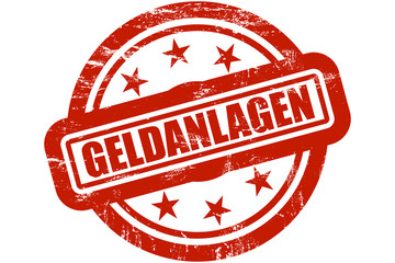 Sternen Stempel rot GELDANLAGE