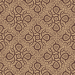 Fototapeta premium Brown seamless wallpaper pattern