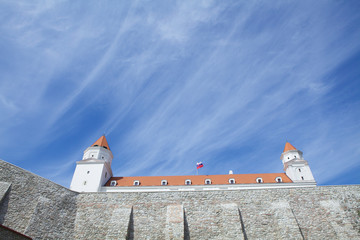 Castello di Bratislava visto dal basso