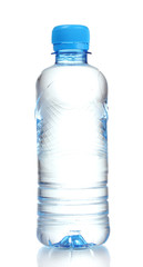 Naklejka premium plastic bottle with water isolated on white