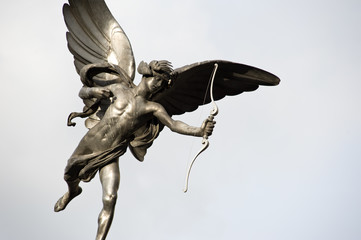 Eros love statue at Piccadilly Circus. London