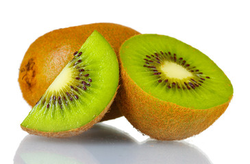 Juicy kiwi isolated on white