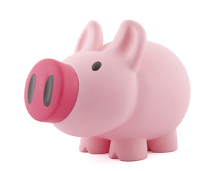 Big piggy bank with clipping path