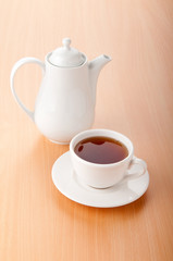 Tea on the wooden table