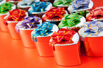 Gift boxes in celebration concept