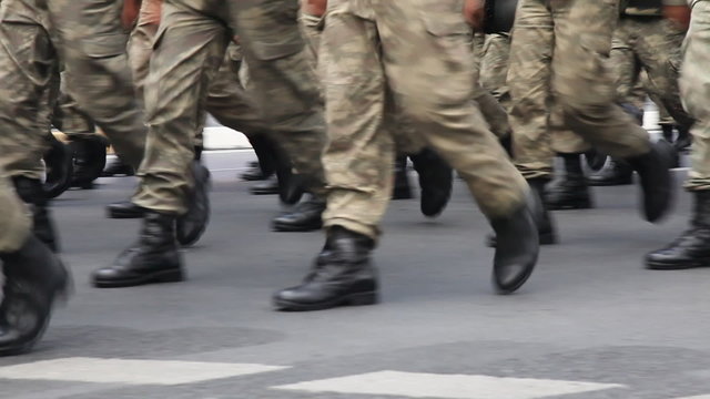 Army soldier walking 2