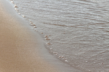 Water on sand.