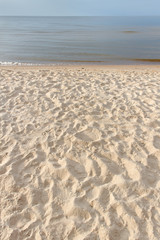 Sand on the beach.
