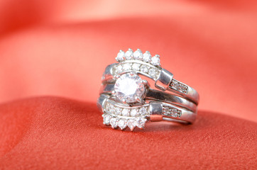 Fashion concept with ring on background