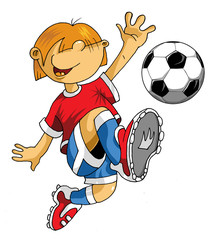 Obraz premium soccer little player