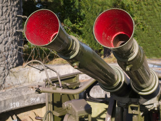 Military anti aircraft gun
