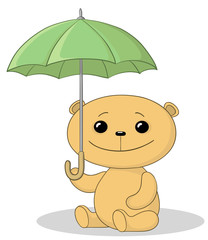 Teddy bear and umbrella