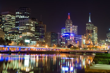 Fototapeta na wymiar Melbourne at night, Australia