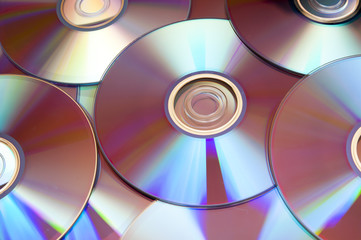 Background from the compact discs of DVD