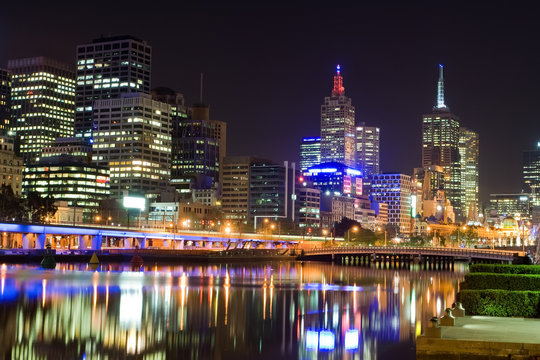 Melbourne at night, Australia